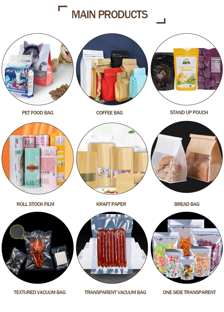 Custom Printer Plastic Frozen Fish Shrimp Seafood Product Frozen Food