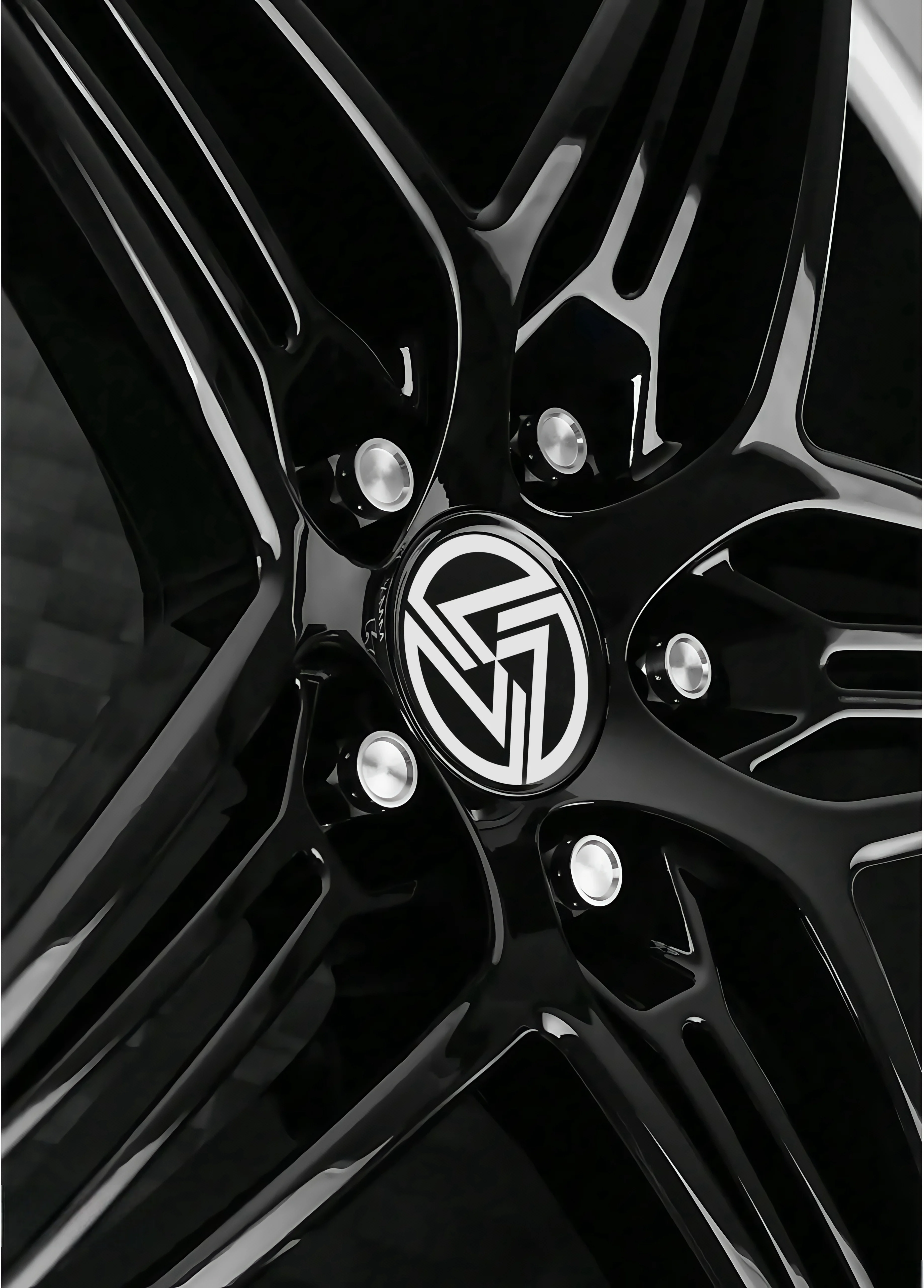 XL Custom Deep Concave 1 Piece 5*112/114.3/120 19-22Inch Forged Alloy Passenger Car Wheels Bright Black Over White for BMW Audi - Image 5