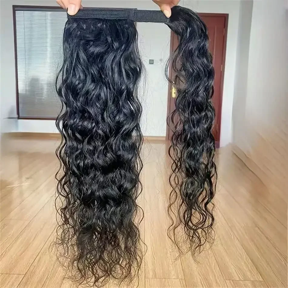 Natural Color Brazilian Human Hair Ponytail for Women_voghion.com