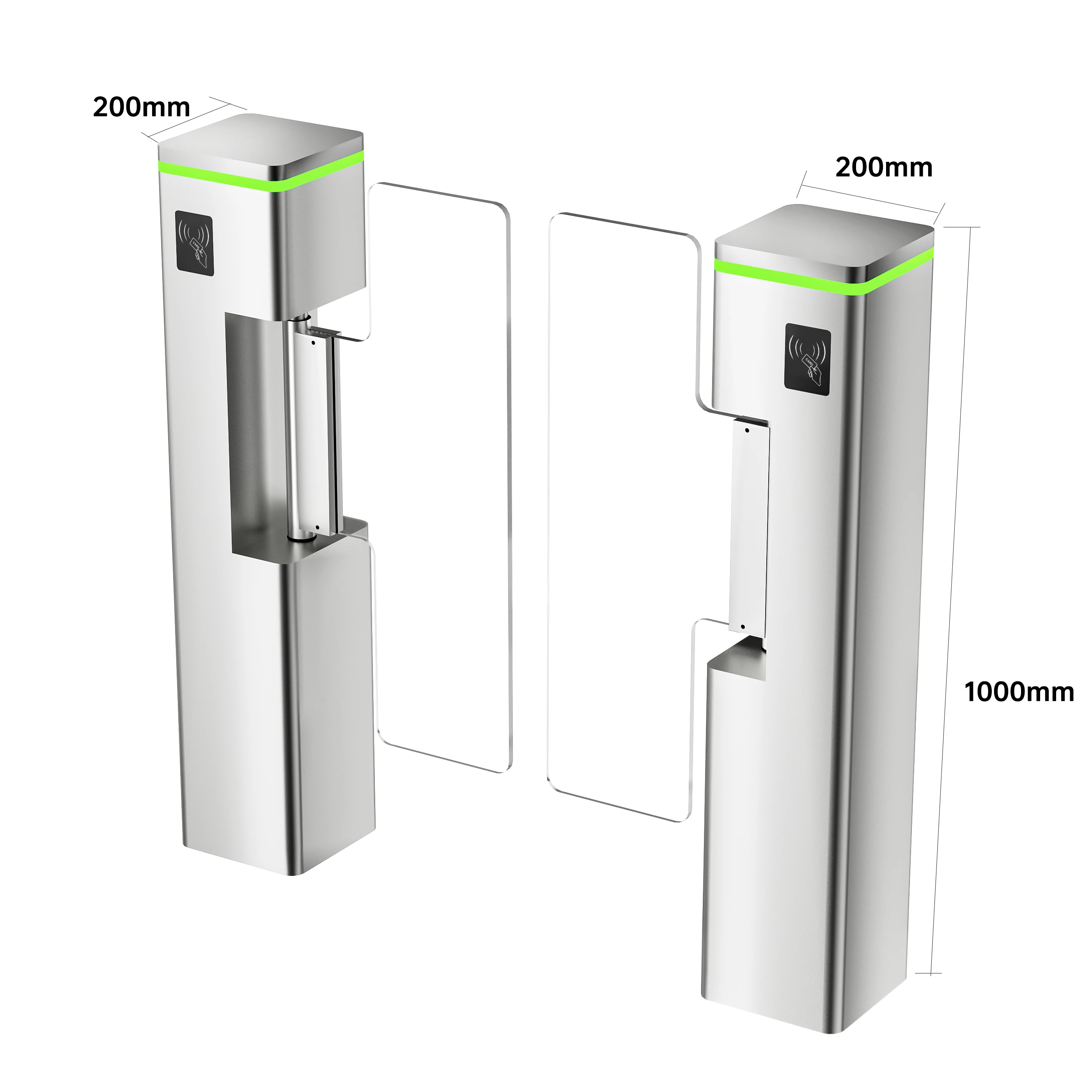 Waterproof Turnstile Gate Solution Glass Turnstile Swing Security Gate Terminal Swing Barrier Gate Sliding Turnstile