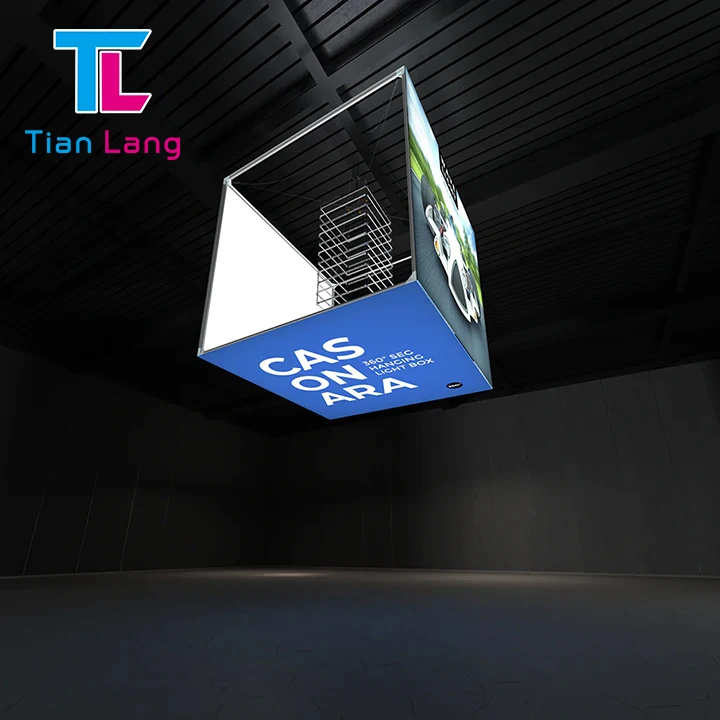 Caja de Luz Portátil de 6 Lados con Iluminación para Exhibiciones y Ferias Comerciales