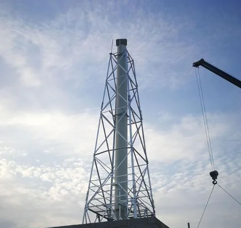 High-temperature-resistant Communication Chimney Tower That Detects Smoke and Sends Signals for Hazardous Waste Treatment Plants