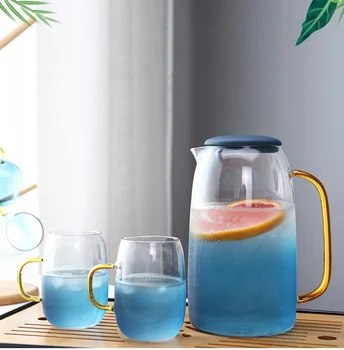 Buy Wholesale China 1 Gallon Borosilicate Heat Resistant Glass Water Tea  Jar Pitcher Jug With Handle And Cork Lid & Glass Pitcher With Cork at USD 2