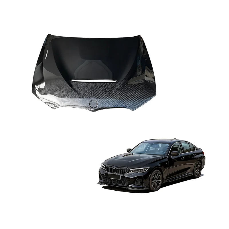 Carbon Fiber Front Hood Bonnet Replacement for BMW 3 Series G20 G28 (2019-2024) - GTS Performance Style