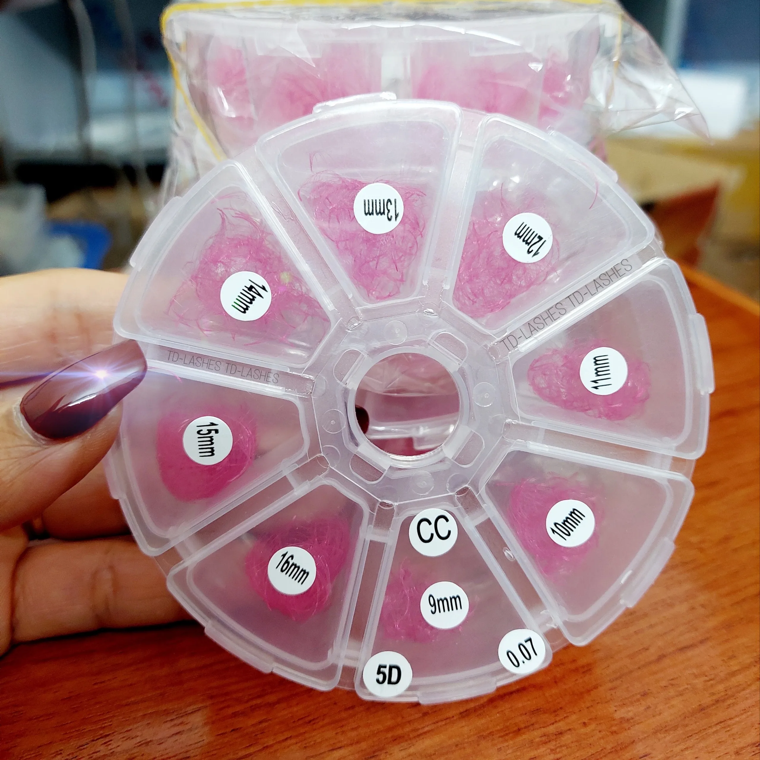 Td Lashes Promade Color 3d Synthetic Hair Hand Made With Custom Logo Packaging Box Best