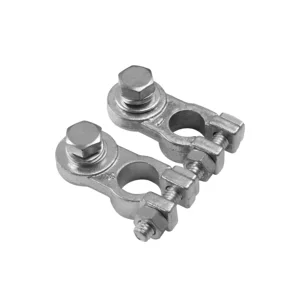 Thickening Heavy Duty Auto Car Front Brass Tin Plating Lithium Battery Post Pole Terminal Connectors Adapters with Iron Screws