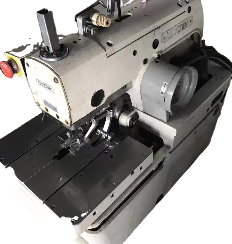 HIGH SPEED COMPUTER BUTTON EYEHOLING SEWING MACHINE BROTHERS 981 MADE in JAPAN USED BROTHERS 981 SUIT BUTTONHOLE SEWING MACHINE