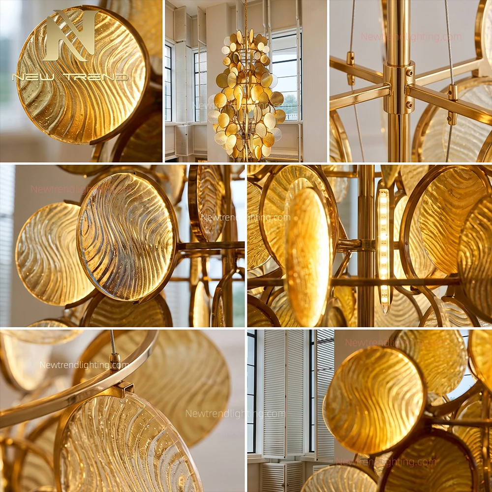 CPL-520 Custom Sculptural LED Chandelier: Oversized Bespoke Art Installation Lighting Manufacturer for Grand Hotel Halls