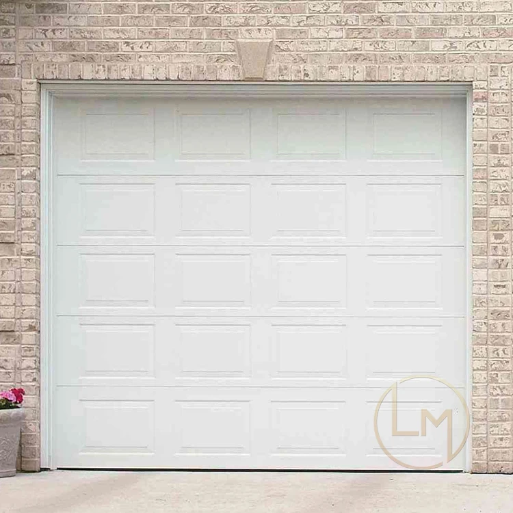 Hot Sale Custom White Aluminum Electric Double 4 Panel Garage Door 9 Ft X 8 Ft Modern 16 X 7 9x7 for Villas Finished Surface