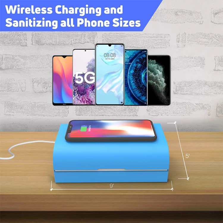 Wholesale Cheap Multi Function Uv Sterilizers for Mobile Phones 10W Wireless Fast Charging Uv Sanitizing Box for Phone