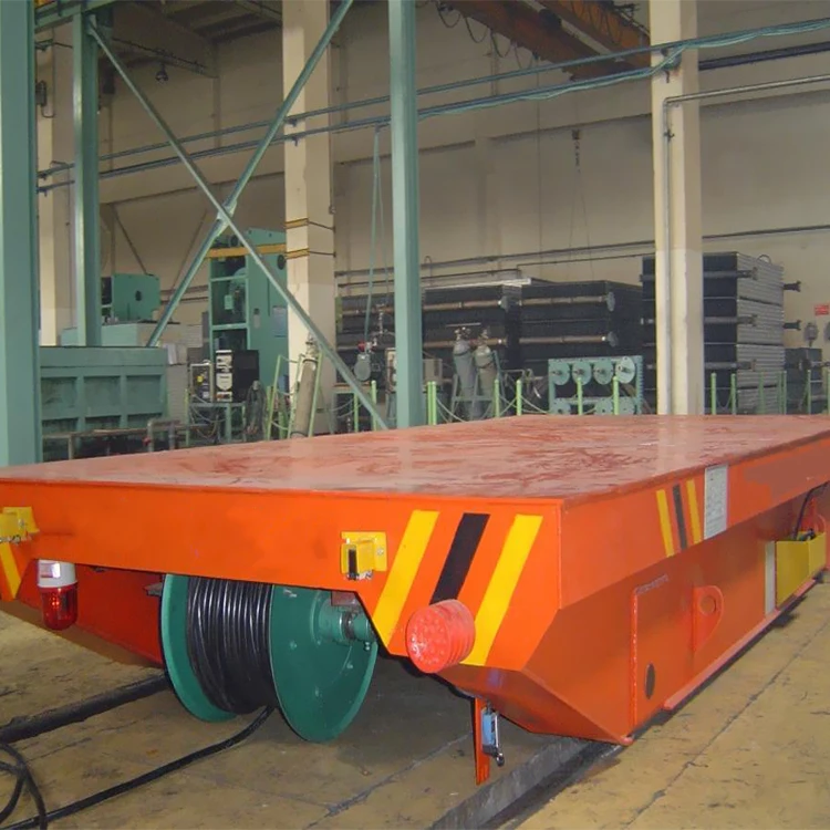 Factory Warehouse Railroad Hand Cart Loading 10 Tons 20 Ton 30ton Heavy Duty Steel Coil Rail Mover Cart