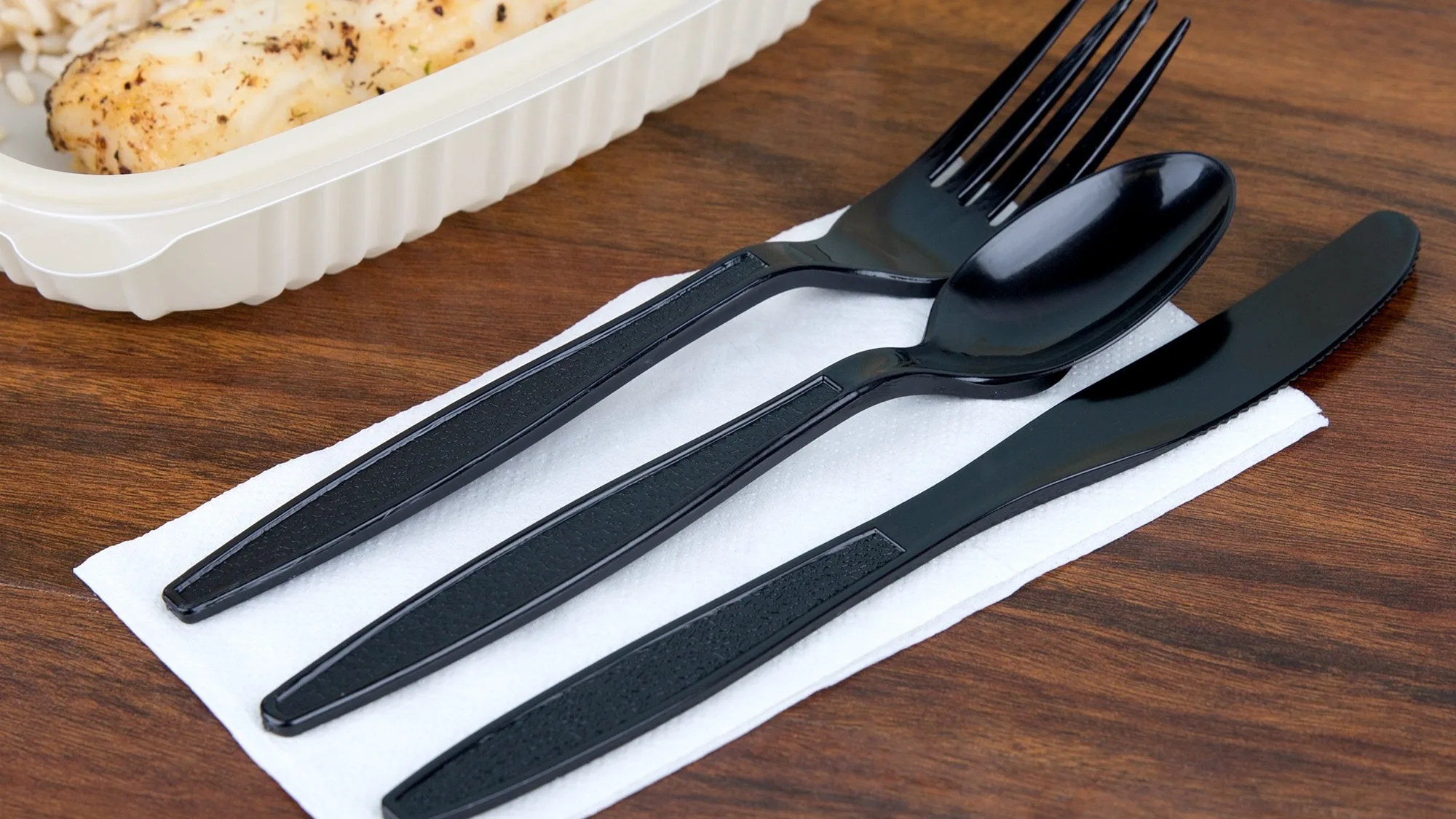 Custom Food Grade Heavy Duty Black Ps Fork Plastic Disposable Forks