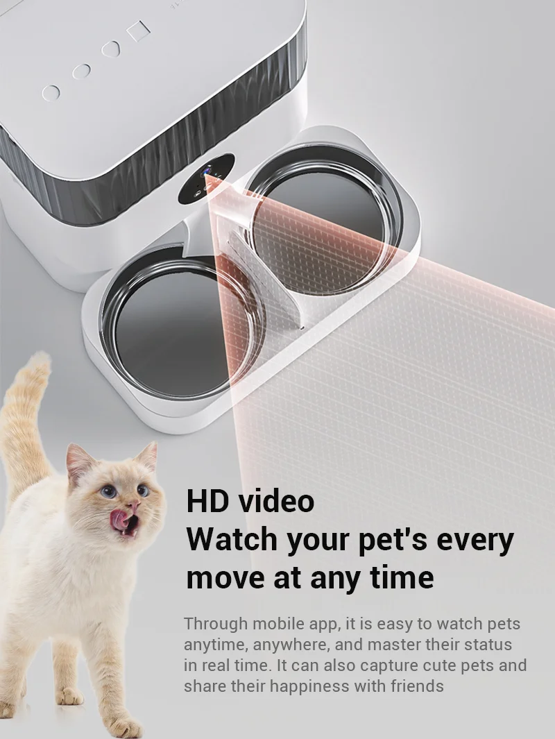 Purrini Oem Odm Feeder Pet Automatic Smart Microchip Wifi Remote