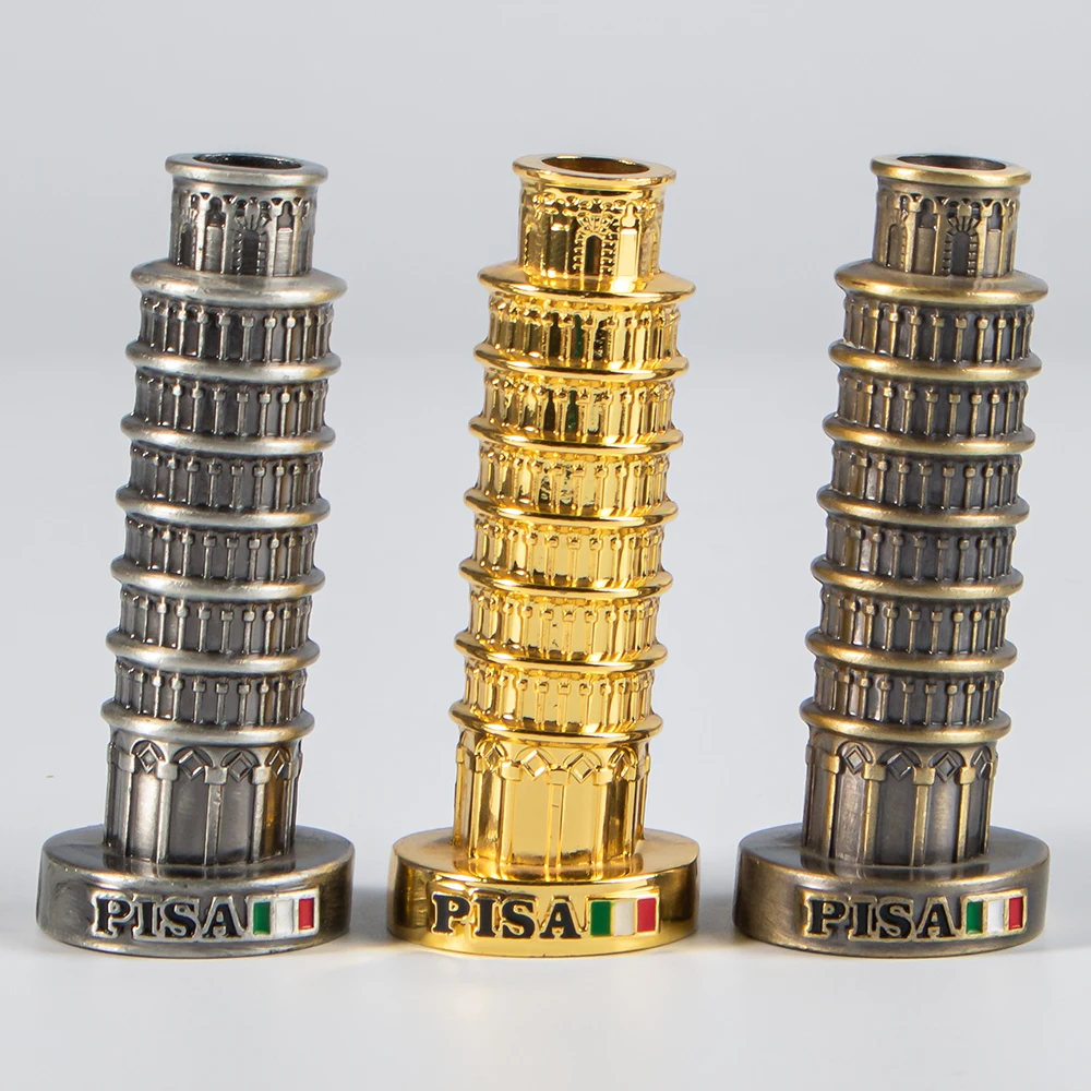 Custom World Famous Architecture Notre Dame Triumphal Arch Paris Louvre Dubai Burj Kalifa Metal 3d Miniature Building Model