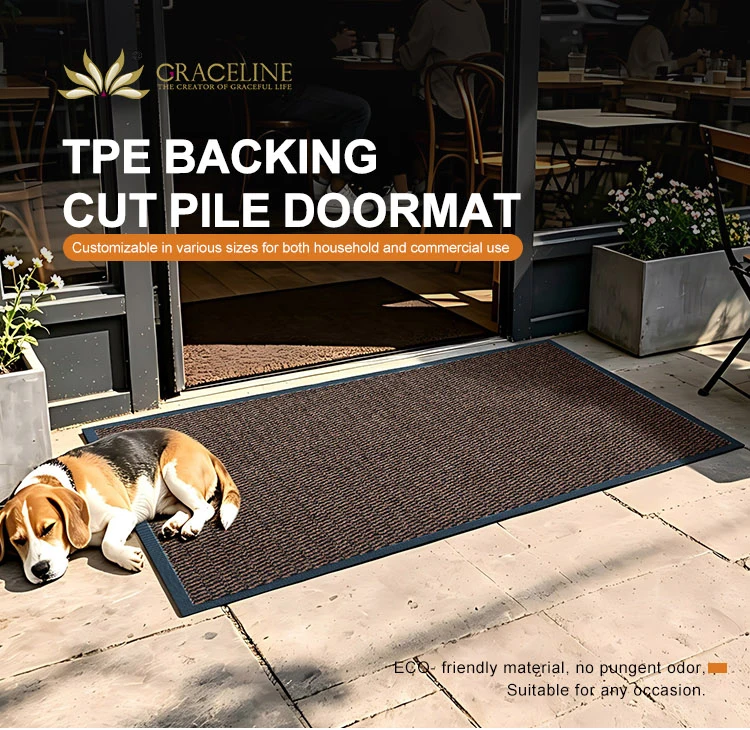 Durable Classic PP Cut Pile TPE Backing Doormat Modern Style Outdoor Entrance Mat(图2)