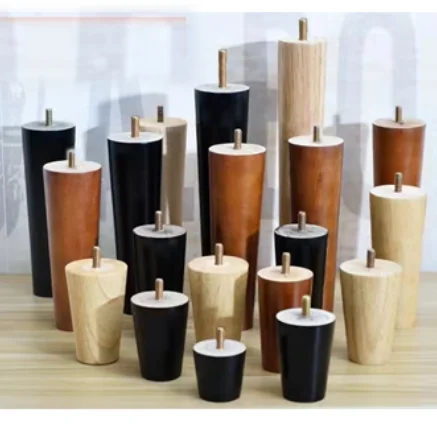High End Simple Wood Table Legs Robust Furniture Part Coffee Table Feet Inclined Stable Wood Chair Legs