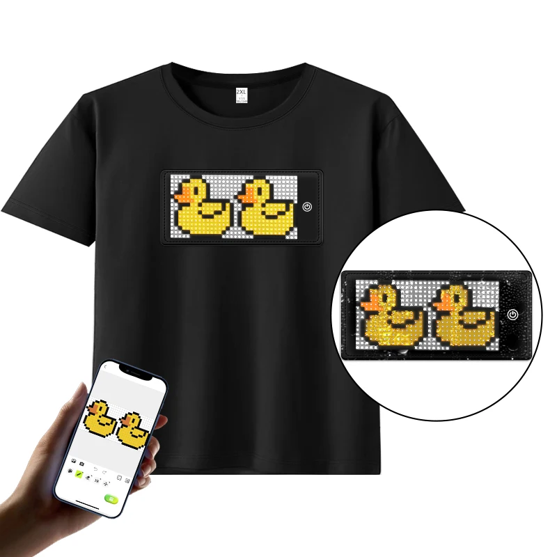Светодиодная футболка с программируемым дисплеем