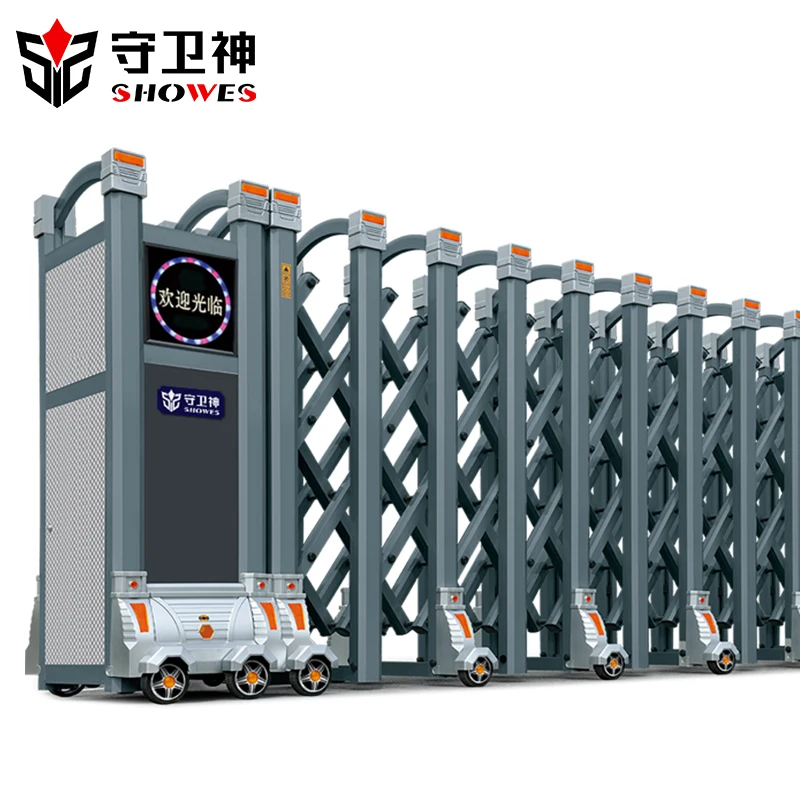 Main Gate Price in India Aluminum Alloy Sliding Door School Factory Gate Automatic Retractable Folding Gate