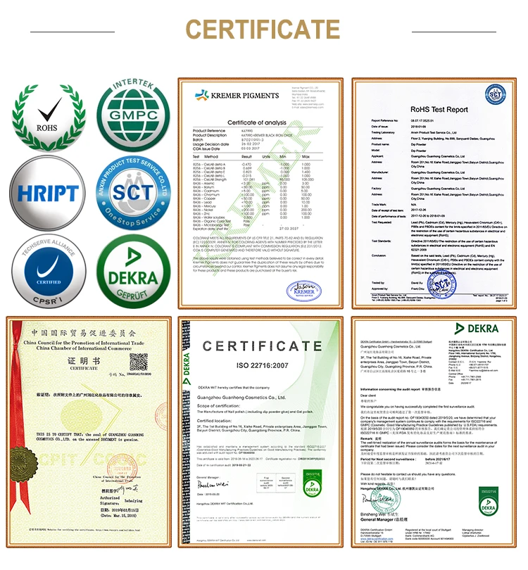 Factory Wholesale Highly Pigmented Smooth Polymer Powder Nail Clear