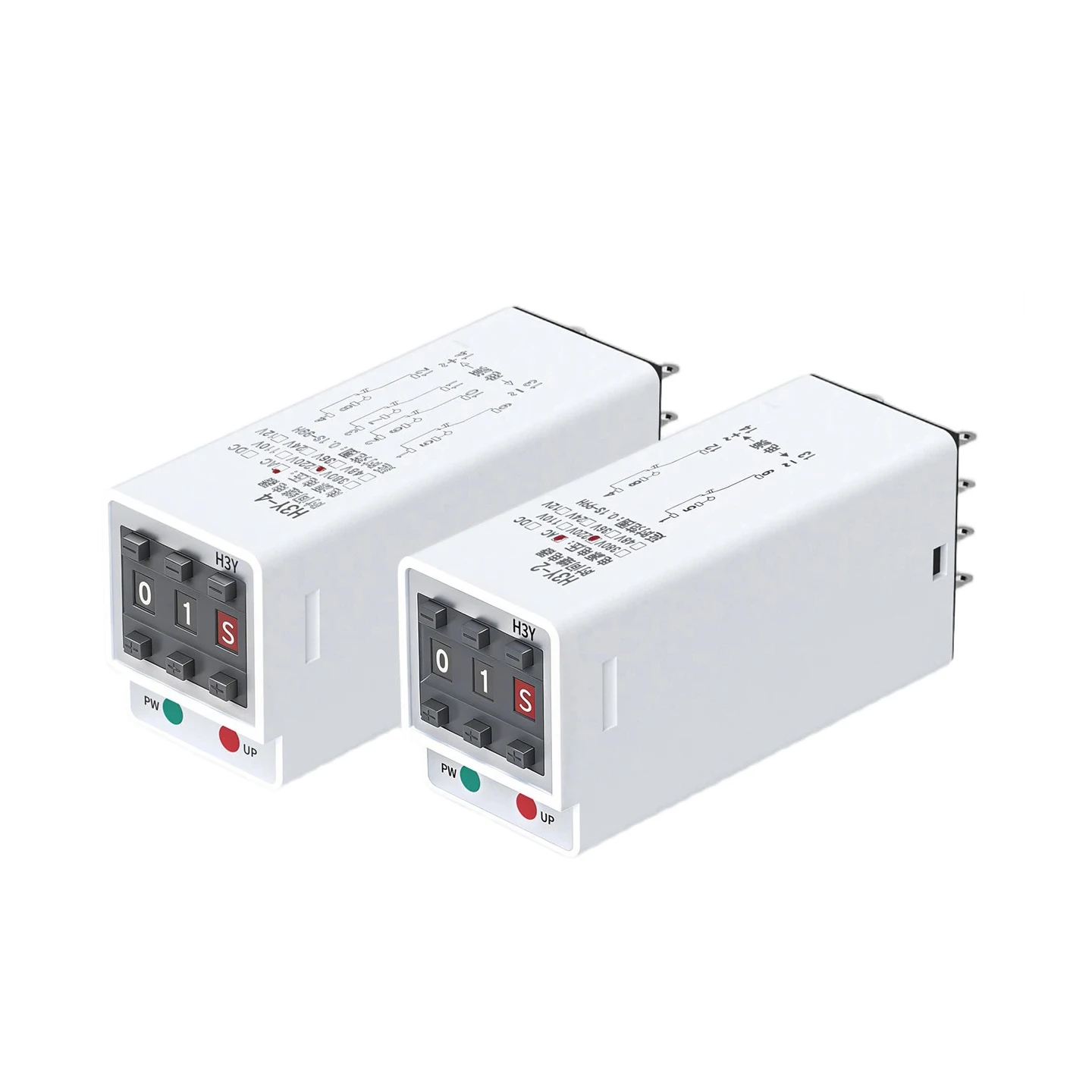 MECCANIXITY Digital Time Relay – DC12V Power-On Delay Timer, 8-Pin DPDT, Din Rail Mount, 0.1S-99H Adjustable (H3Y-2)