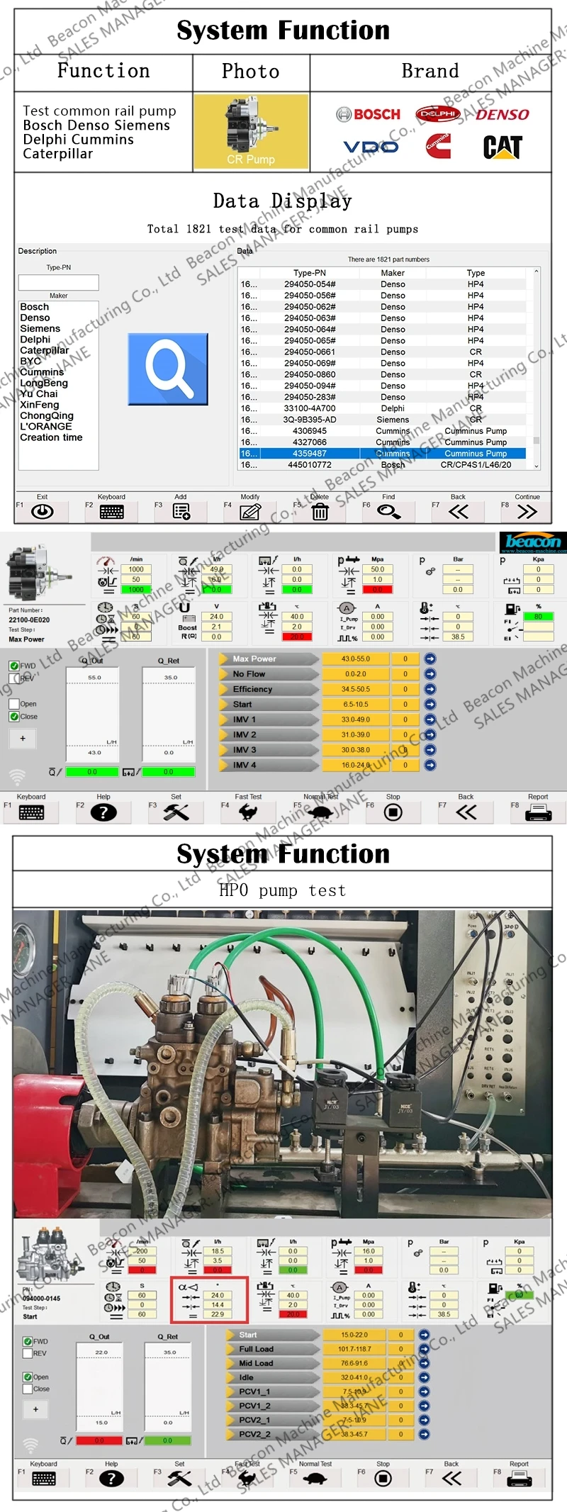 CR708L Common Rail Fuel Injection Pump Test Bench - EPS 708