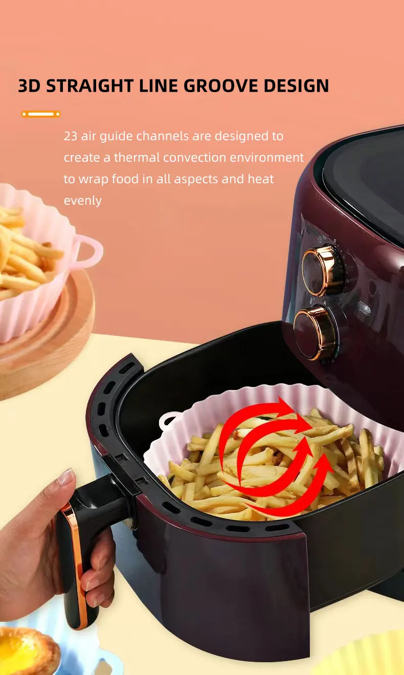Moldes Airfryer Food Safe Silicone Air Fryer Utensils Silicone Liner