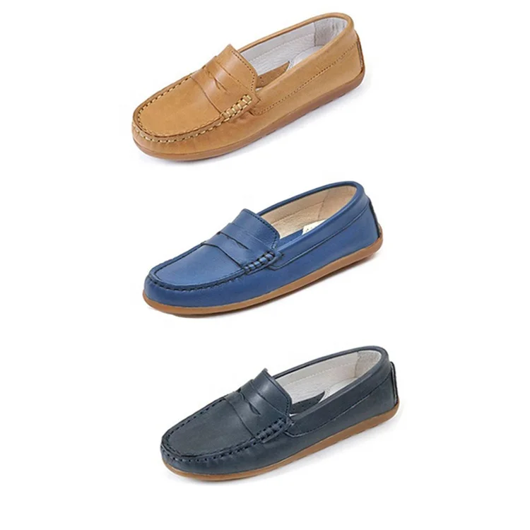 Scarpe Mocassino per Bambini in Vera Pelle con Logo Personalizzato  all'Ingrosso, Calzature Casual per Ragazzi