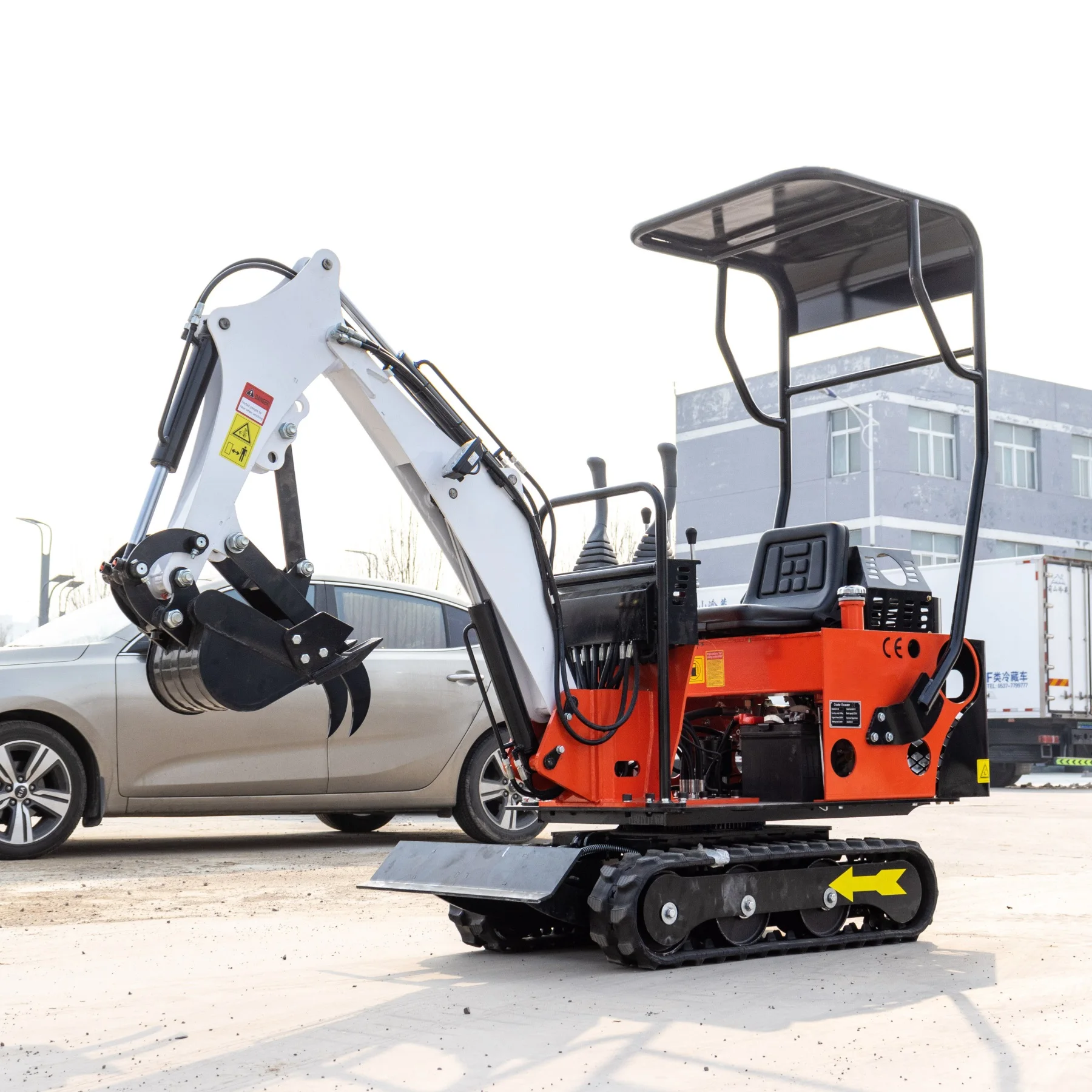 HT08 Mini digger excavator Small Crawler Excavator mini excavator with 2 cylinder