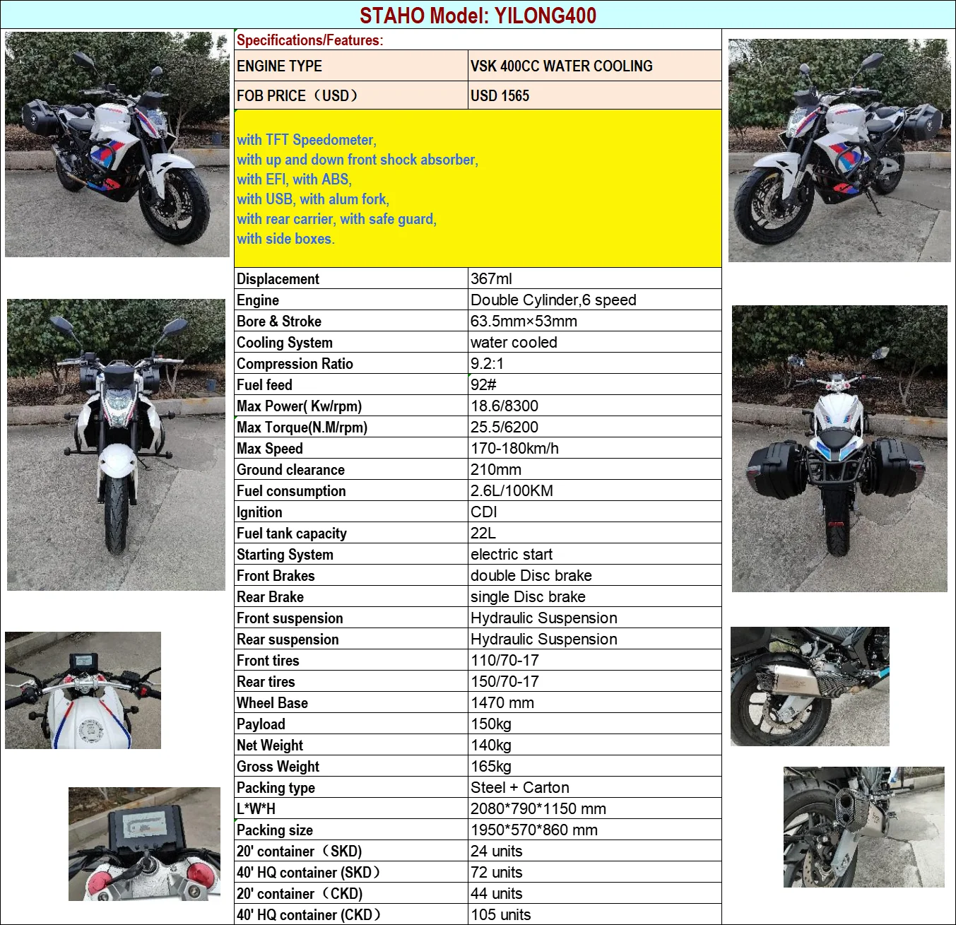Canton Fair Model 400cc Double Cylinder Water Cooled Chopper Motorcycle ...