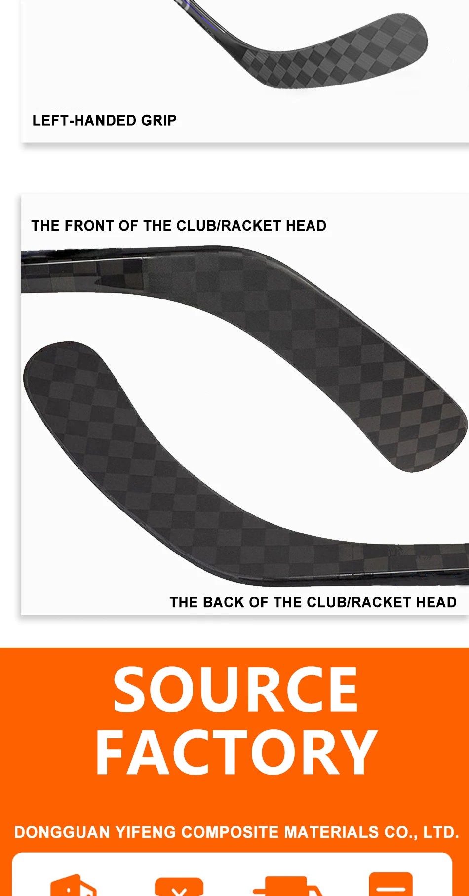 BE/CcN 2026 High Modulus UD Carbon Fiber Ice Hockey Stick Pro Stock One-Piece Composite Senior Professional 65 Flex 380g