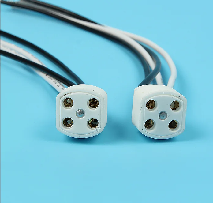 G10q 4 Pin Ceramic Lamp Socket For Single End 4 Pin Uv Light Buy 4