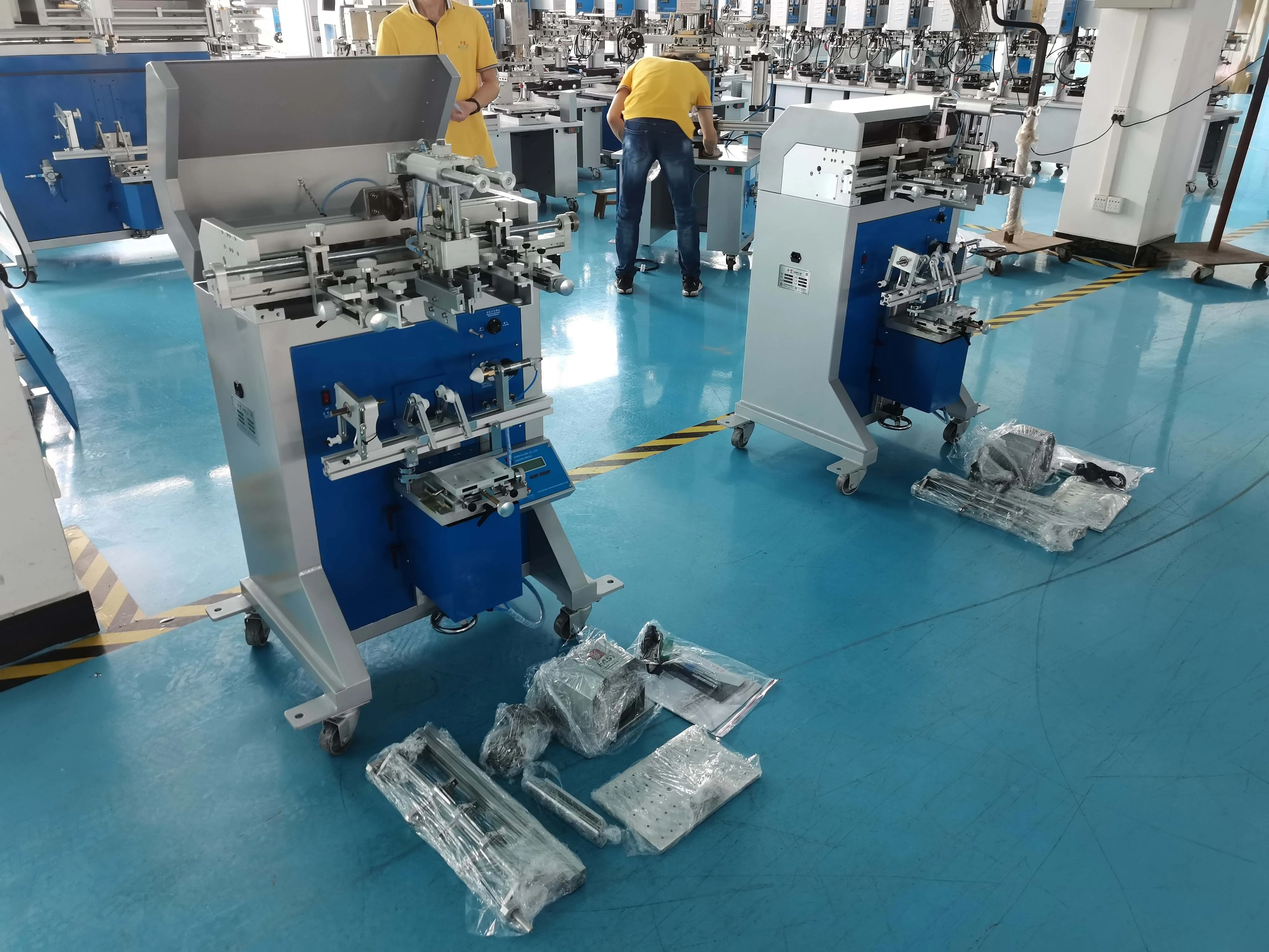Multi-Functional Semi-Automatic Screen Printing Machine for Cylindrical Printing with UV Drying