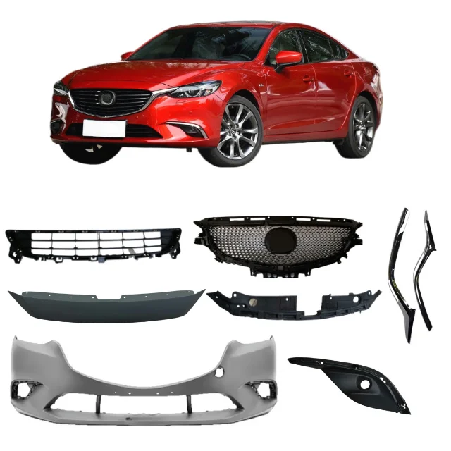 Body Kit for Mazda 6 Atenza 2017-2019 Grille Bumper Headlight Frog Frame Chrome Bracket