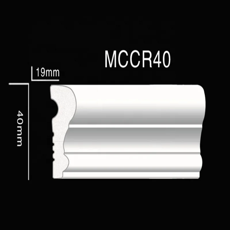Modern Design Style High Density Plastic Chair Rails Wall Decor Trim Polystyrene for Indoor Interior Decoration