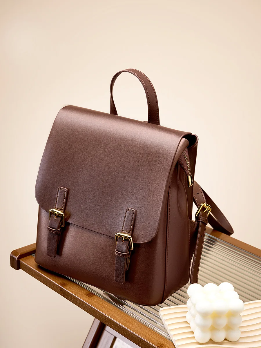 Fashion Design Customize Logo Hot Sale School Bag Leather for Female Backpack Bag for Women Leather Women’s Backpacks for Lady
