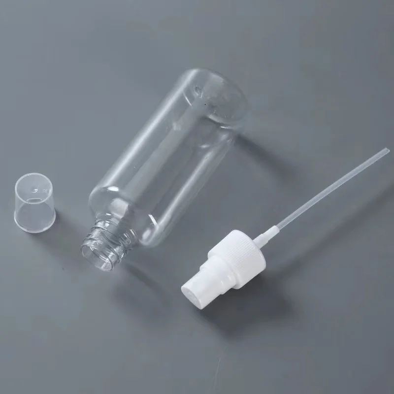 Factory Outlet 5ml 10ml 30ml 50ml 60ml 100ml Pet Spray Bottle Face Mist Clear Plastic Chloroform Spray Bottle