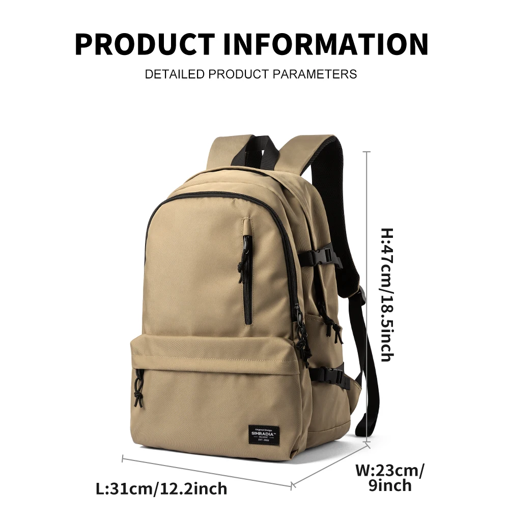 Custom Logo Backpack Outdoor Boy School Bag Waterproof Laptop Men's ...