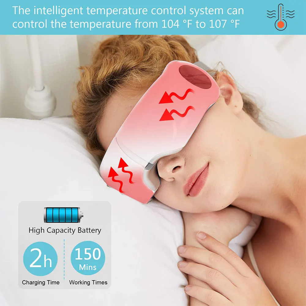 2022 Micro Vibration Mini Electric Rf Eye Beauty Massage Tool With Heat Eye Contour Massage Instrument Eyes Care Massager