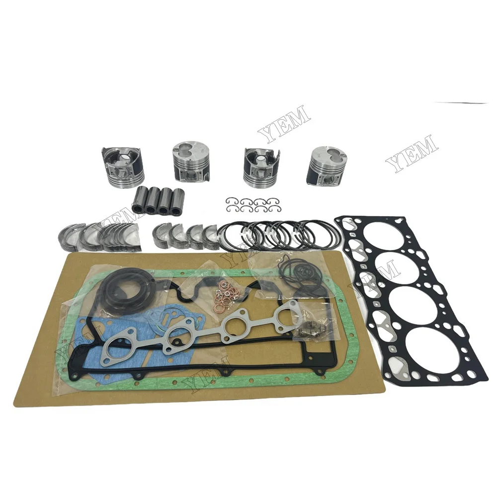 For Isuzu 4LE2-DI Overhaul Rebuild Kit Repair Part Gasket Piston Set