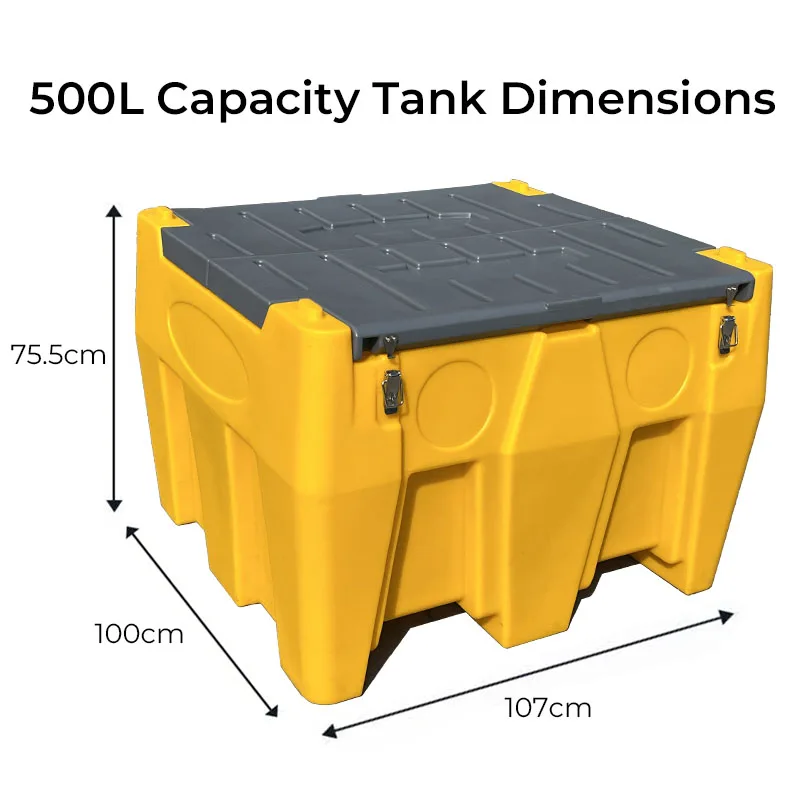 480L Portable Diesel/Gasoline Fuel Tank with Pump Plastic for