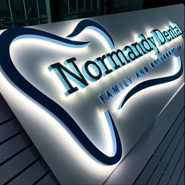 Supplier Custom Restaurant Shop Advertising Led Signboard Design Colorful Wall Business 3d Led logo Signboard
