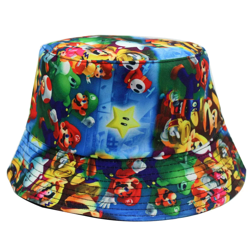 Summer Custom Sublimation Printing Doublesided Bucket Hat All Over