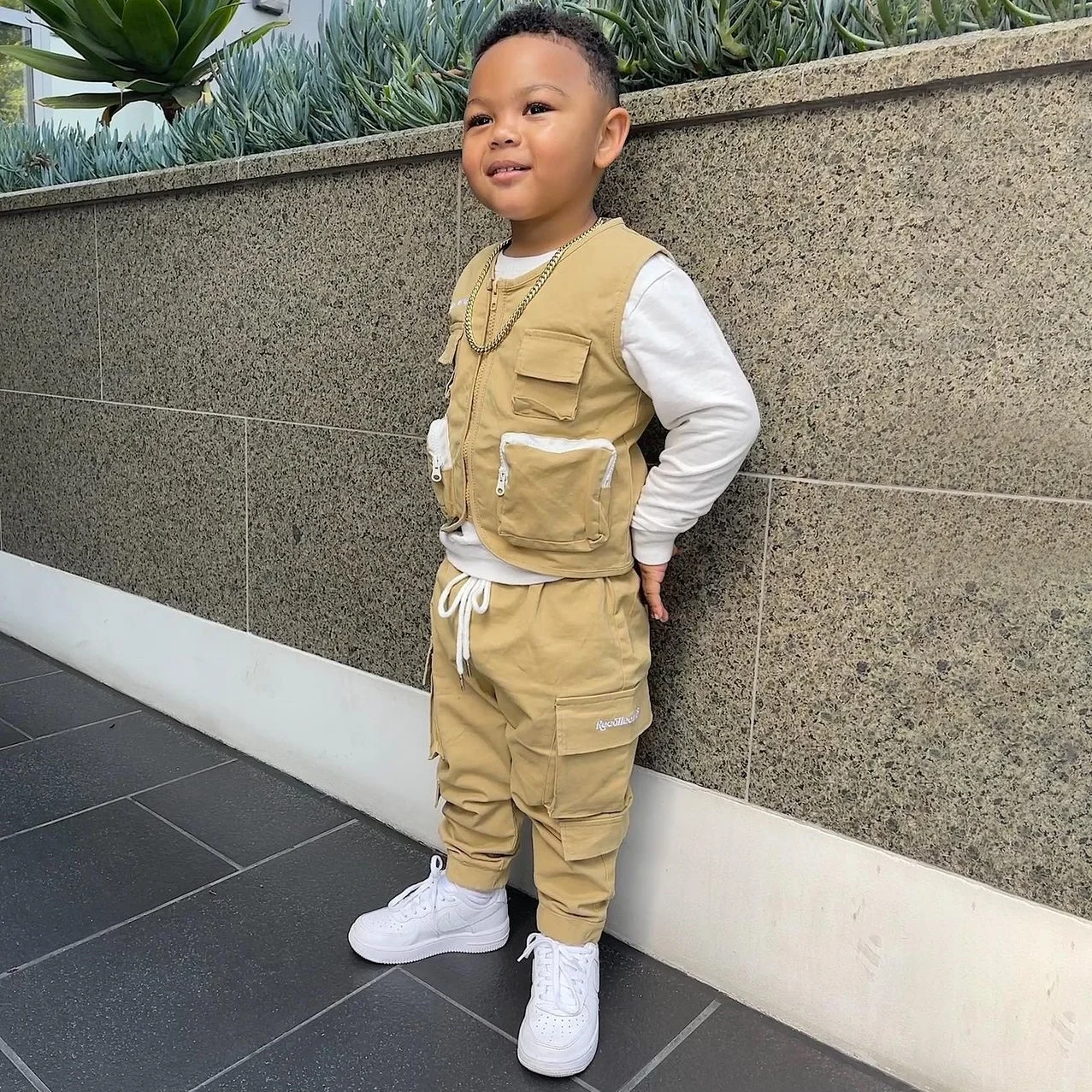 Wholesale Streetwear Custom Designer Luxury Toddler Boy Multi Pocket