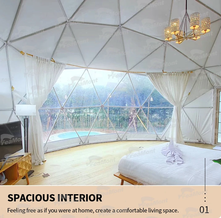 FEAMONT High Security Plastic Inflatable Clear Glamping Cottage Garden Bubble Dome Kids Camping Tent