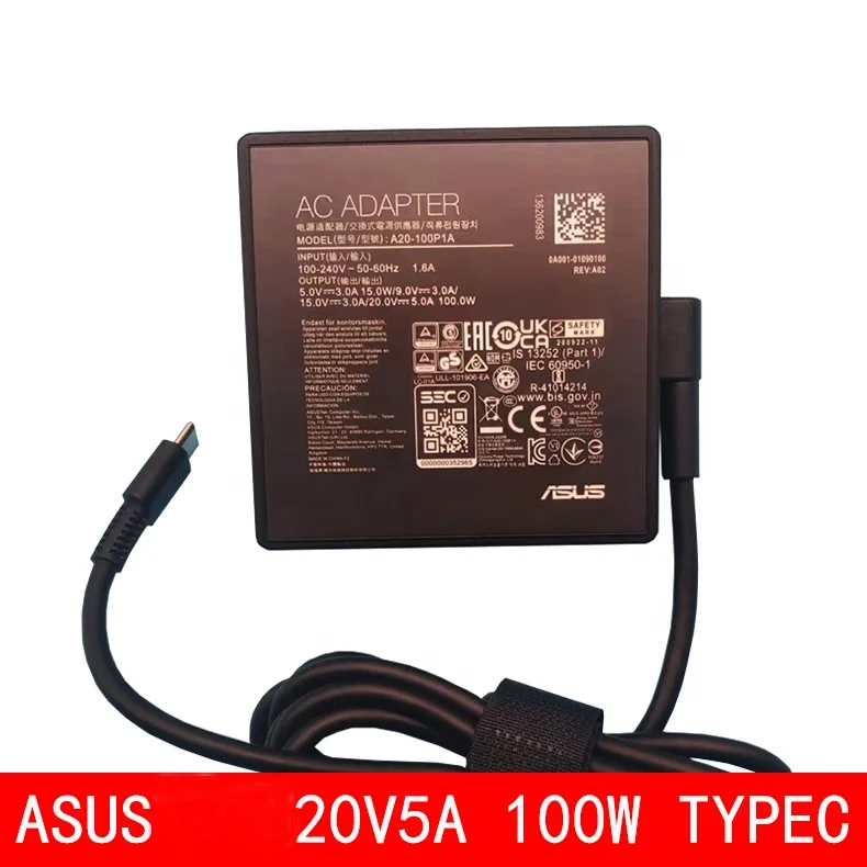 100W Type C Charger - Reliable Power for ASUS ROG Flow X13