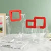 Red Large Square Handle