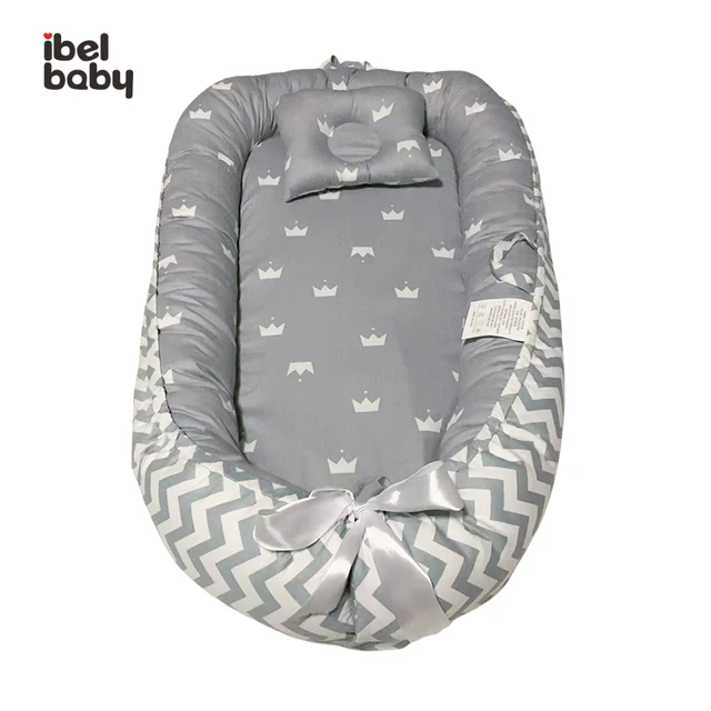 Customized Design Ultra Soft Cotton Adjustable Newborn Lounger Crib Baby Lounger Baby Nest Cover