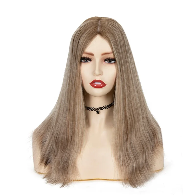 Popularity Silk Base Jewish Wig Highlight Ash Double Drawn Virgin Human