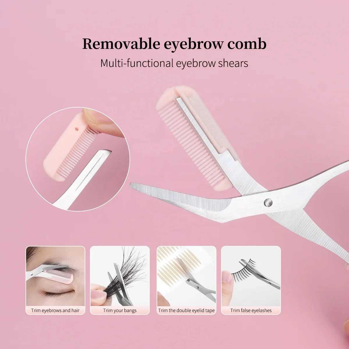 Makeup Stainless Steel Eyebrow Trimmer Eyebrow Razor Set With Eyebrow