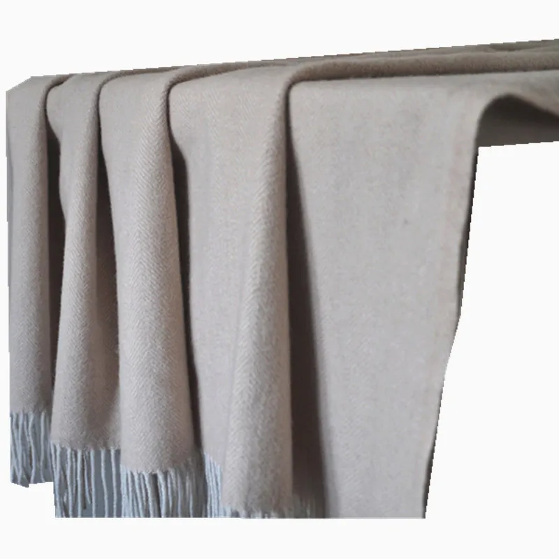BLUE PHOENIX Alpaca Wool Peru Blanket Woven Herringbone Custom Mora for Adult Mink Korean Muslin Solid Custom Wearable Blanket